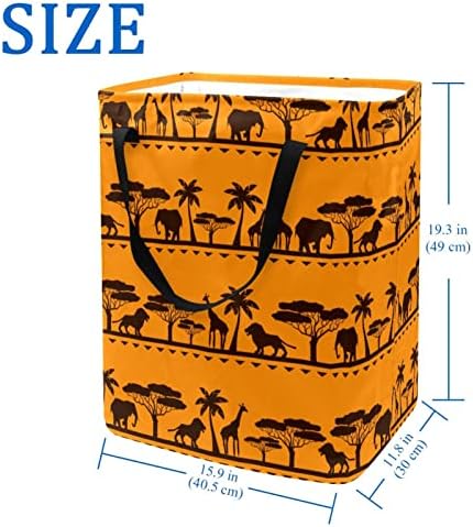 Afrika etnička divlja životinja Print Print sklopiva korpa za veš, 60L vodootporne korpe za veš kante za veš igračke skladište za spavaonicu u kupatilu