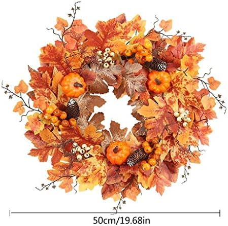SDFGH 50cm Jesenski vijenac Božićni ukras Umjetni javor ostavlja korijen za korijenje bundeve korijen Halloween