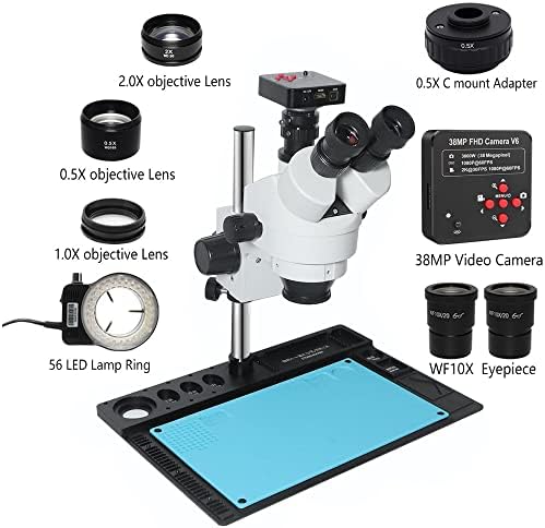 Oprema za laboratorijsko mikroskop trinokularni stereo mikroskop sa H_DMI 38MP VGA USB kamera C-mount CTV 0,5x objektiv za elektronički