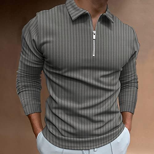 XXBR 2022 Nove polo majice za muške, dugih rukava Vintage Striped Reb Golf Tops Streetwear Ležerne majica mišića