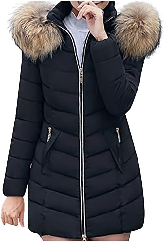 Zimske dukseve UOFOCO Žene prevelizirani klub s dugim rukavima Encanto Zip Solid Puffer jakna Udobna nejasna udobna