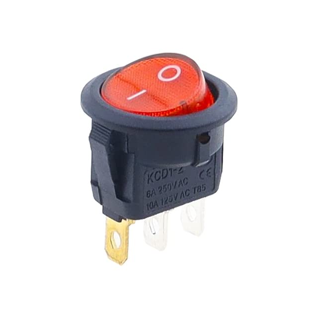 1pcs Car 12V 220V Round Rocker Dot Brod LED lampica Prekidač SPST On / Off Top prodaje Električne kontrole KCD1 | Prekidači | -