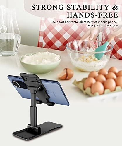 Anshow Sklopivi stalak za mobitel za stol, visina Podesivi držač za postolje za mobitel, prijenosni nosač mobitela za pametni telefon,