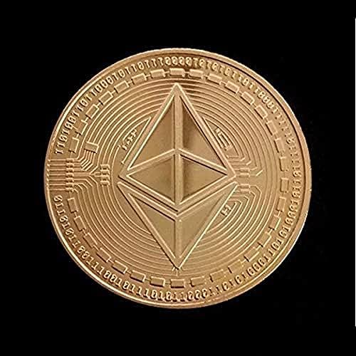Etvereum Classic | Virtualna valuta za kriptoturcy | Zlatno pozlaćeni izazov Umjetničke kovanice | Bitcoin prigodni kolekcionarski zanat sa plastičnom kutijom