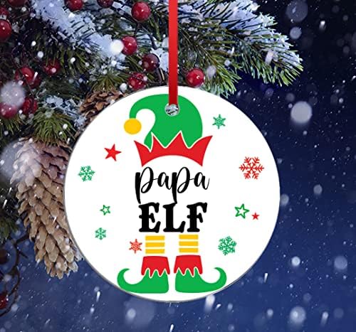 godblessign Papa Elf Božićni Ornament Funny 2021 novost dekoracije prazničnog drveta Santa-ov mali vilenjak Keramika suvenir najbolji