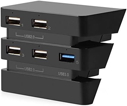 USB čvorište za PS4 Pro USB3.0 čvorište za PS4 PRO ABS crna velika brzina 5 priključka USB HUB 2.0 3.0 Konzola za kontroler za proširenje za PS4 PRO Game Console