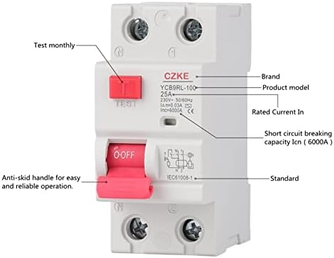 SNKB 230V 50/60 Hz RCCB MCB 30MA Prekidač za preradu za preostale struje i zaštita od curenja 6/10/16/20/25/32/40A