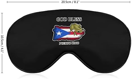 PR Puerto Rico Flogh Flag maska ​​za oči s podesivim remenom za muškarce i žene noć spava za spavanje