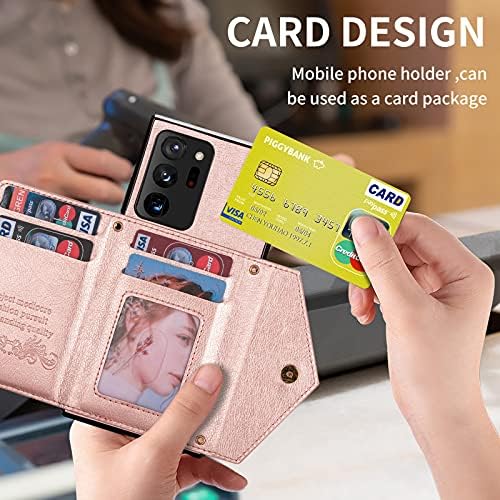 Szhaiyu PU kožna Navlaka za novčanik za Samsung Galaxy S22 Ultra 5G Crossbody futrola sa držačem kreditne kartice 6.8 , ženska torbica