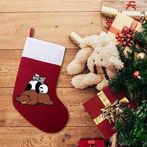 Bear Panda koala božićni viseći čarape za čarape za Xmas Tree Kamin za odmor Kućni kućni dekor
