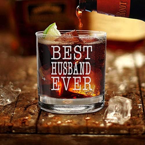 shop4ever® najbolji muž ikada ugraviran viski staklo poklon za muža Hubby