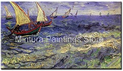 Skyinbags ulje na platnu velika ruka obojena, moderna apstraktna reprodukcija zidne slike morskog pejzaža umjetničke slike dekor za dnevni boravak ured umjetnička dekoracija, 120x240cm Neuramljena