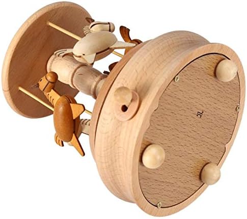 Hmggdd Wooden Retro Music Box Roasel u obliku drvene kućne ukrase