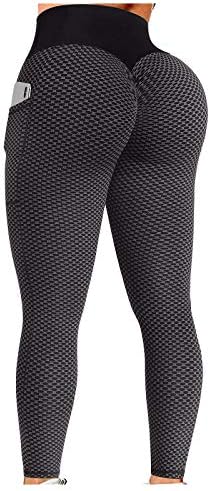 DSODAN visoke čekinske ženske gamaše kompresijske hlače za žene casual joga trčanje sportskih fitnes teretane pantalone za vježbanje