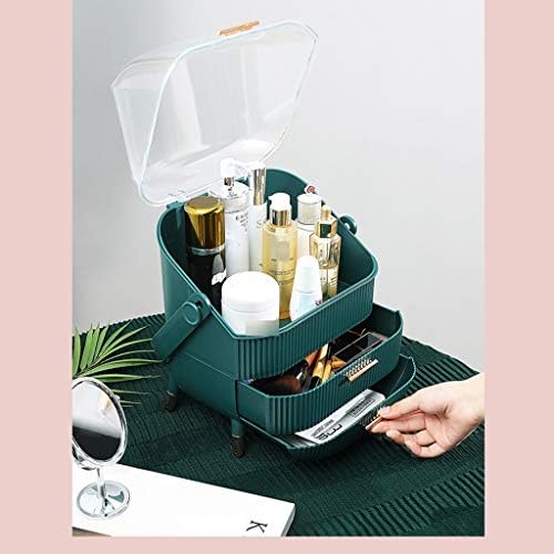 Siswim makeup organizator kozmetička kutija sa ručkom za skladišni ormar za zaštitu od kože za zaštitu od kože pogodan za nakit za