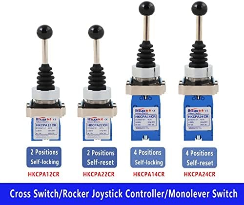 Aybal 1pcs Joystick prekidač Monolever Rocker Cross Master Switch Dvosmjerni 4-smjerni samo-resetiranje samo-zaključavanje 2no 4no