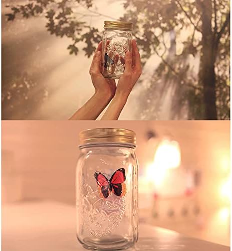 Leteći leptir u jar, Creative LED leptir kolekcija JAR koji pomiče romantično stakleno animirano leptir posudu sa lakim ukrasom poklona