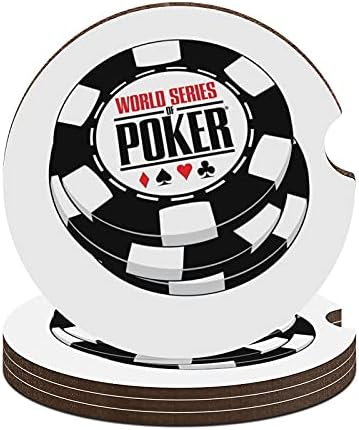 WSOP Poker tiskani drvsko car priobače Apsorpcijski držač za piće za muškarce