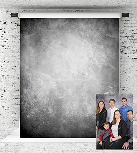 Kate 6.5 ft x10ft Texture Photography Pozadine za fotografe mikrovlakana bešavne Bez bora apstraktna Crna Siva fotografija pozadina portreta pozadina