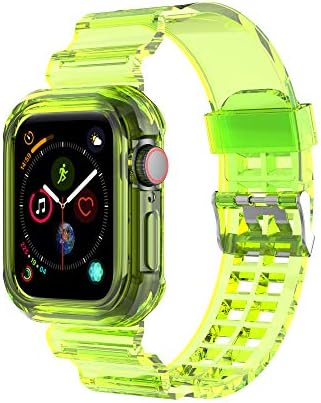 Kompatibilan sa Apple Watch Bands 38mm / 40mm / 41mm 42mm / 44mm / 45 mm, silikonske zamjenske kaiševe sa kućištem odbojnika kompatibilne s Apple Watch SE iWatch serija 7 6 5 4 3 2 1