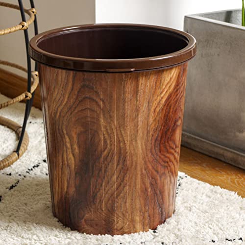 LuxShiny Vintage otpadBet od drveta Zrno smeće može rustično okruglo smeće kontejner kanta za smeće za kupatilo za kupatilo u prahu