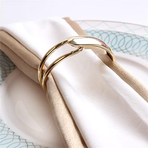 WSSBK 6 komada zlatne salvete Buckle Western Restaurant salvetni prsten hotelskih platna prstena za prsten za vjenčanje