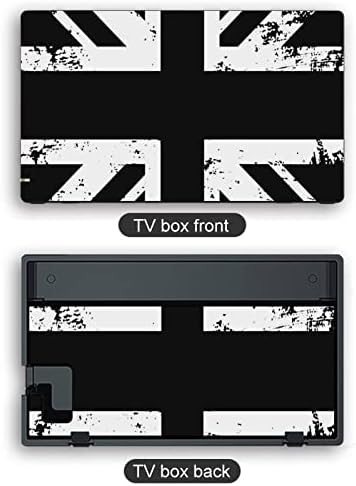 Bijela i Crna britanska zastava priličan uzorak naljepnice za kožu Full Wrap zaštitni omotač kože naljepnica za Switch