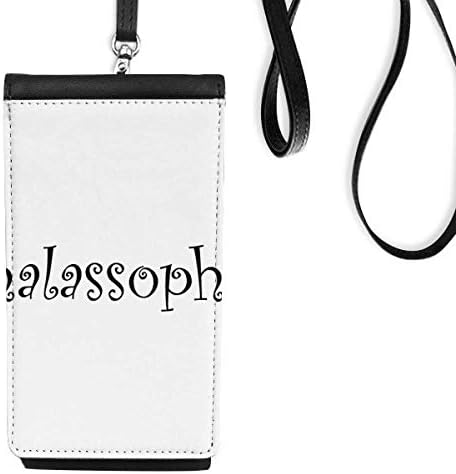 Stilska riječ Thalassofil Telefon novčanik torbica Viseća mobilna torbica Crni džep