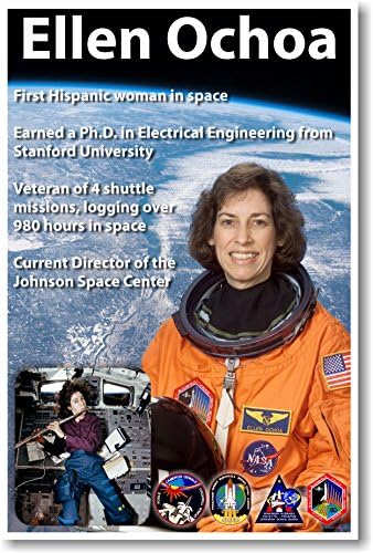 Ellen Ochoa-prva latinoamerička žena u svemiru-novi američki NASA svemirski Poster astronauta
