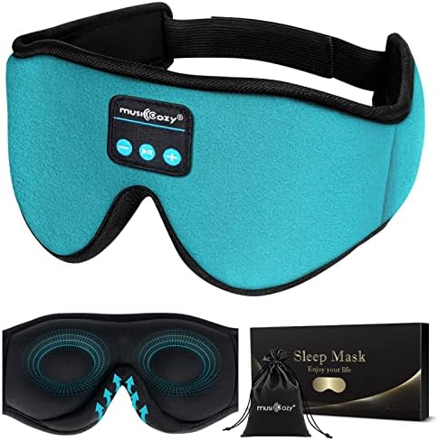 Musicozy slušalice za spavanje Bluetooth 5.2 Traka za spavanje Maska za spavanje Maska za spavanje, bežična glazba maska ​​za oči za spavanje za bočni prostor za spavanje Muškarci Žene Cool Tech Gadget Jedinstveni poklon uredsko putovanje, paket od 2