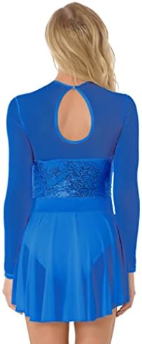 EasyForever ženska figura ledena haljina za klizanje dugih rukava Tlak klizanja lirski ples kostim