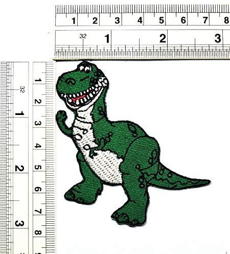 Umama Patch set od 3 zelene životinje T-Rex Dinosaur Vez zakrpa za patch stojeći dinosaur Slatka naljepnica crtani gvožđe na aplicinskim