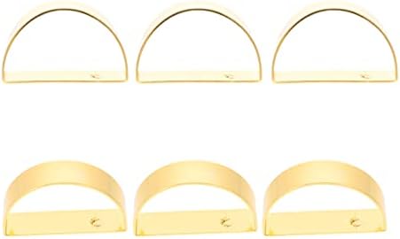Doitool Retro dekor 6pcs zlatni prstenovi za salvete metal D oblik salvete prstenovi kopče Jednostavna legura prstena za salvete Serviette