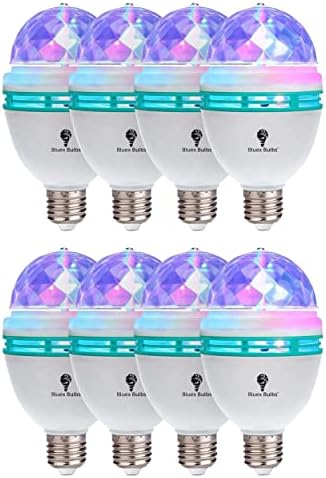 8 pakovanje rotirajuća sijalica u boji E26, RGB LED sijalice za zabavu koje mijenjaju boju u boji LED Stroboskopska sijalica Multi