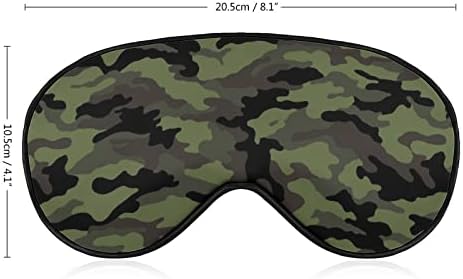 Vojska zelena maskira maska ​​za spavanje lagana zasljepljuje pokrivač maska ​​za oči s podesivim kaišem za muškarce žene
