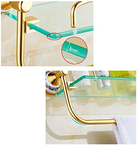 Kupaonica Staklena police, jedno dvostrani slječni stol s ručnikom regalom koji plutajući regalu pravokutni, 21 inčni