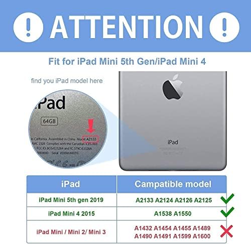 ProCase iPad Mini 4 2015 Navy Slim Hard Shell Case paket sa 2 paketa iPad Mini 5 2019 / Mini 4 2015 štitnici od kaljenog stakla