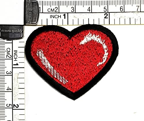 Kleenplus prilično crveno srce Patch srce sreća ljubav crtani gvožđe na zakrpi vezena aplikacija šije na Patch za obući farmerke jakne šeširi ruksaci košulje dodatna oprema