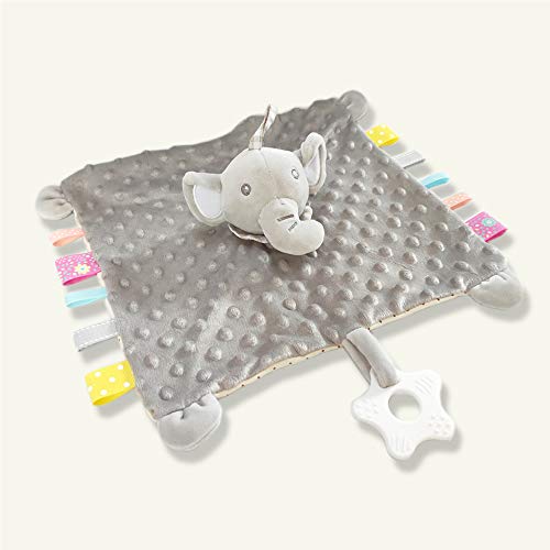 Slon bebe Bezbed pokrivača sa punjenim životinjskim super mekim plišanim oznakama igračaka slatka zanimanje prekrivača umiruju senzorni igračka udobnost raspoloženje ručnika za dijete za bebe, najbolji tuš poklon - siva