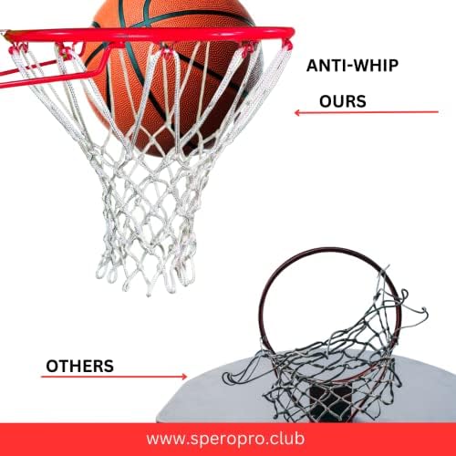 SperoPro košarkaška mreža-profesionalna košarkaška mreža zamjena na otvorenom 7,04 unce sa 21 inča izdržljivih 12 petlje - mreža za