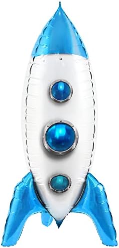 KatchOn, Veliki Plavi raketni balon-33 inča, svemirski rođendanski ukrasi | balon za raketni brod za dekoracije svemirskih zabava