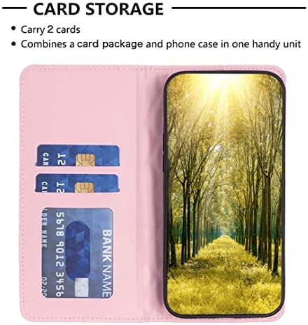 Nincyee Case for Vivo Y20, Rombus Lambskin uzorak Premium kožni novčanik stalak za noge Flip Case Magnetic zatvaranje Cover Pink