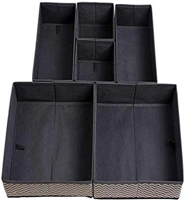 N A Crna talasna Netkana kutija za odlaganje 1 Set sklopive ladice Organizator čarapa odjeća za odlaganje dekoracija Doma