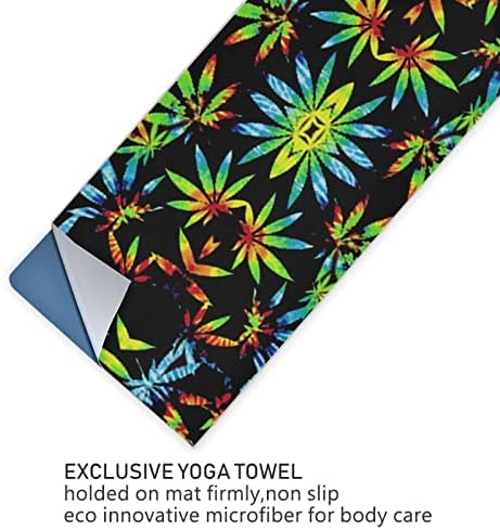 Pokrivač sa censtrskim joga-deke-dye-lon-listovi-korov yoga ručnik joga mat ručnik