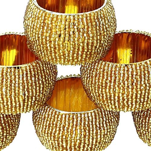 Zlatni prstenovi zlatne perlice - set od 6 prstenova