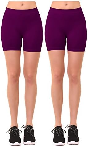Gilbins Women's 2 PK Plus Size Bespremljeni Stretch Yoga vježba kratke hlače za bicikle