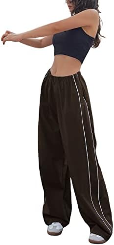 Aedceal ženske pantalone pantalone vrećice Y2K elastične struke Široke noge Track hlače pantalone