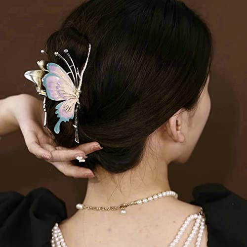 Mjartoria Butterfly Hair Shark kopče za žene djevojke, metalne kandže za kosu, dijamantske kopče za ajkule, zlatne srebrne kopče za