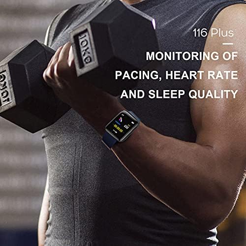 Paluci Smart Watch, 116S sat srca, pametni nosač ručnika, vodootporni sportski sat, monitor za spavanje STEP CALORIE Counter, 1,44 HD zaslon osjetljiv na dodir Smartwatch za Android iOS