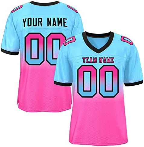 Prilagođeni muškarci Žene Mladi Fudbalski dres Mesh Gradijent Atletska sportska košulja Personalizirani šibljeni broj imena